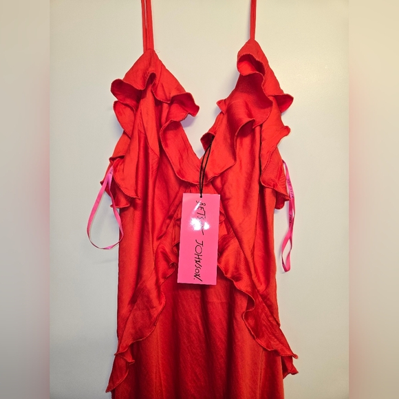 Red Ruffled Dress - Picture 3 of 7